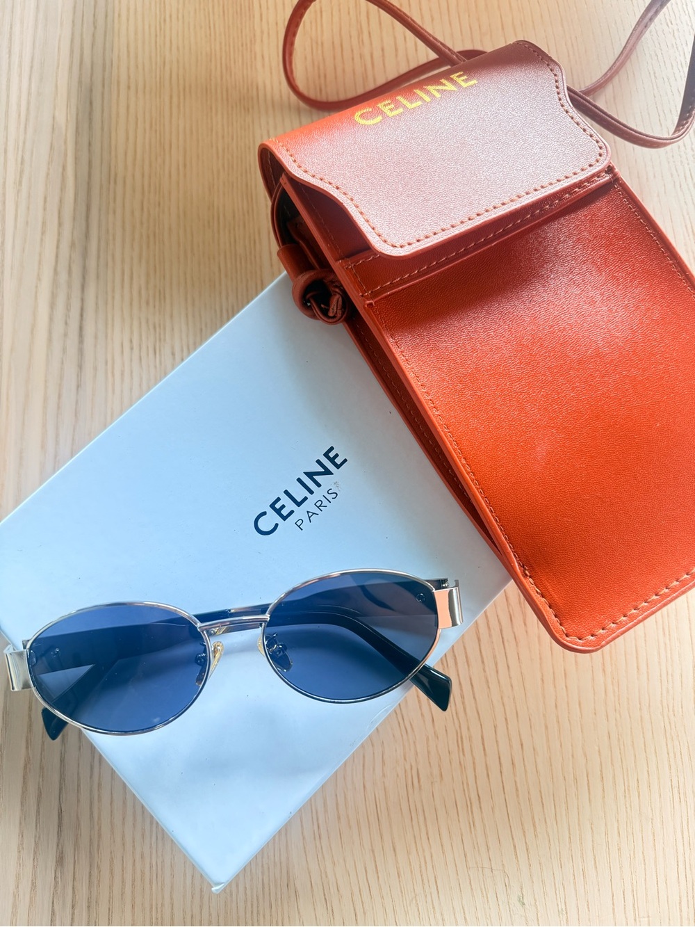 Metal Triomphe Oval Sunglasses